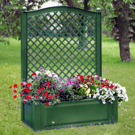 Zaboj za rastline z mrežo za plazenje 100 zelena