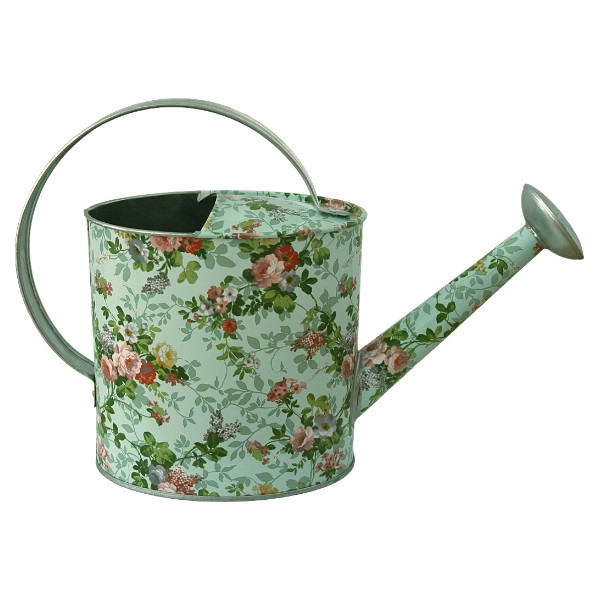 Lonček za zalivanje z vzorcem vrtnice