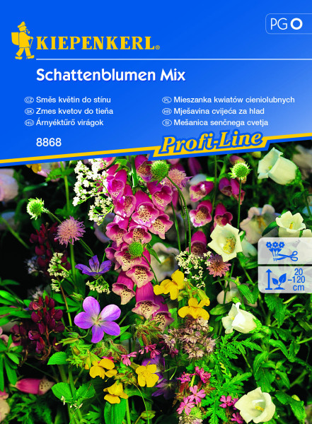 Mešanica barv cvetov, tolerantnih na senco