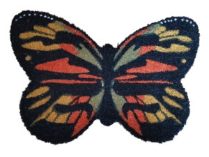 Podloga za vrata v obliki metulja iz kokosovih vlaken