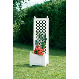 Zaboj za rastline s plazečo se mrežo 43 cm bel