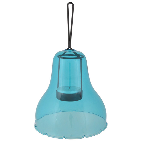 Svečnike v obliki zvona modre barve