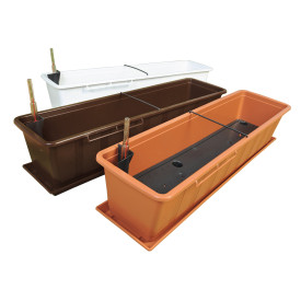 Balkonska škatla bela 80 cm Aqua Green