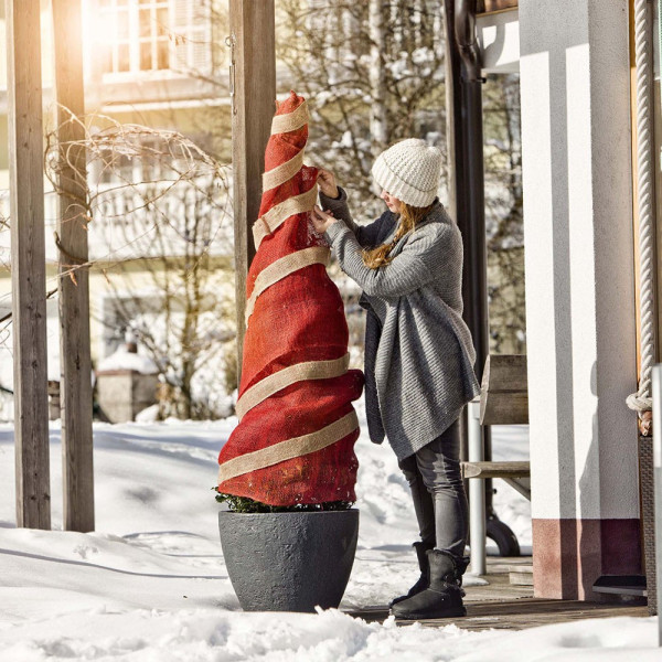 Zvitek tkanine iz jute Rdeča