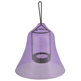 Svečnik v obliki zvona vijolične barve