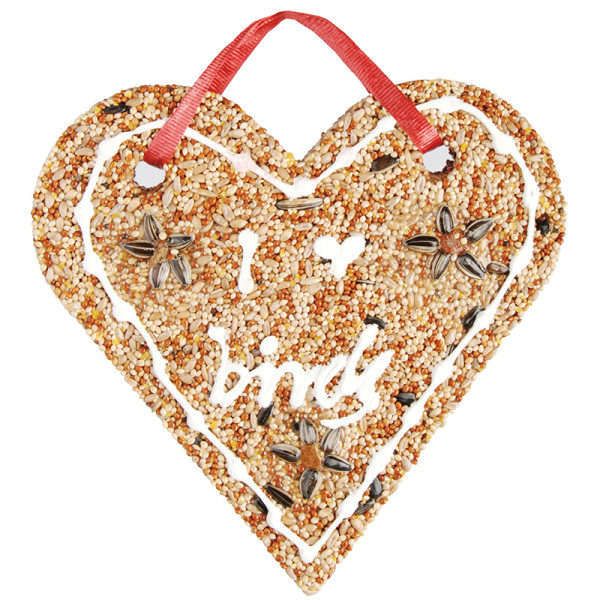 Hrana za ptice v obliki srca