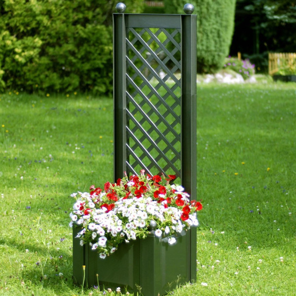 Zaboj za rastline z mrežo za plazenje 43 zelena